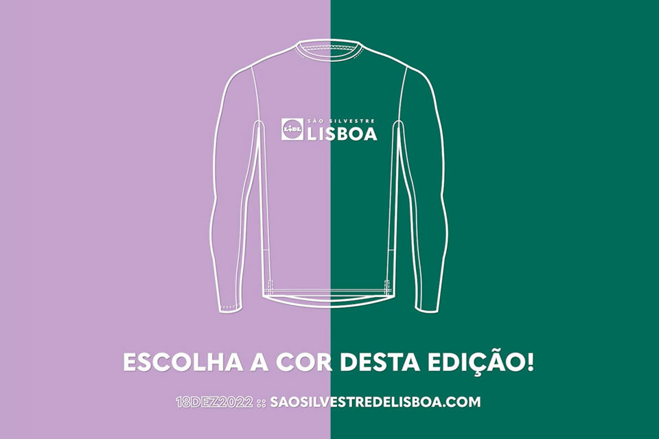 Qual será a cor da camisola da Lidl São Silvestre de Lisboa 2022?